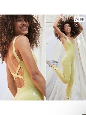 Free People Movement Onesie Good Karma lime green M/L